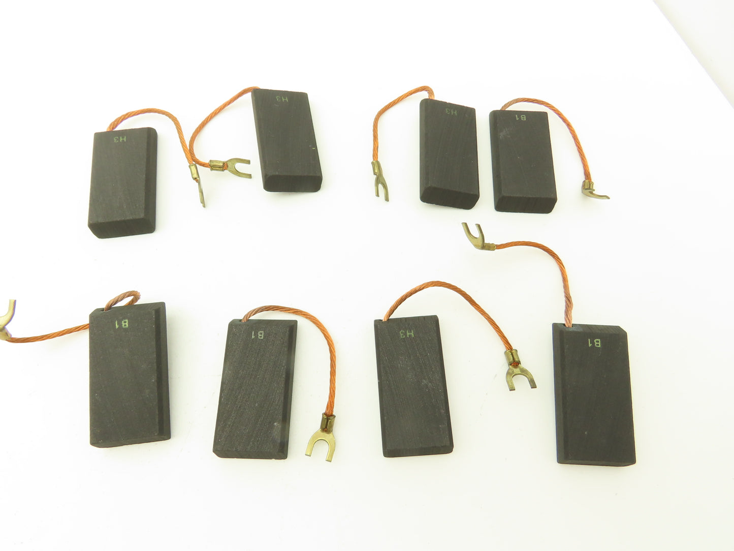National D00419 DC Motor Carbon Brush 3/8"x 1"x 2" Lot of 8