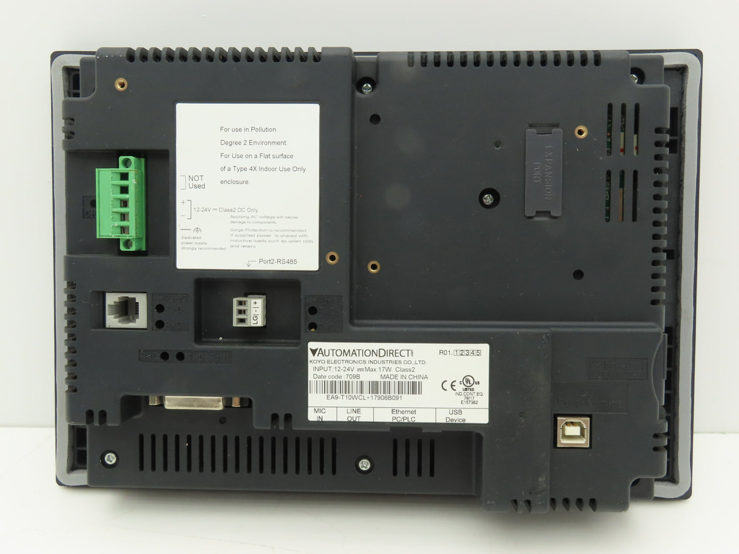 Automation Direct EA9-T10WCL+17906B091 Touch Screen HMI Control Panel 12-24vDC