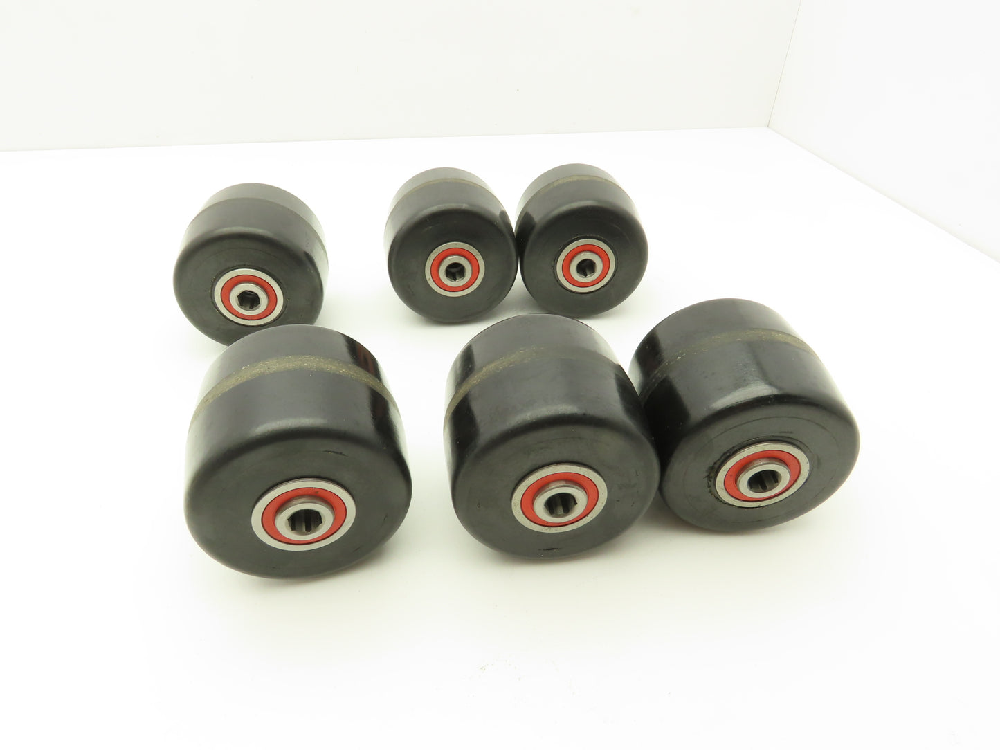 Magline 140141 Roller 3"W x 3.5"H 7/16" ID Used On Various Dollies Lot of 6