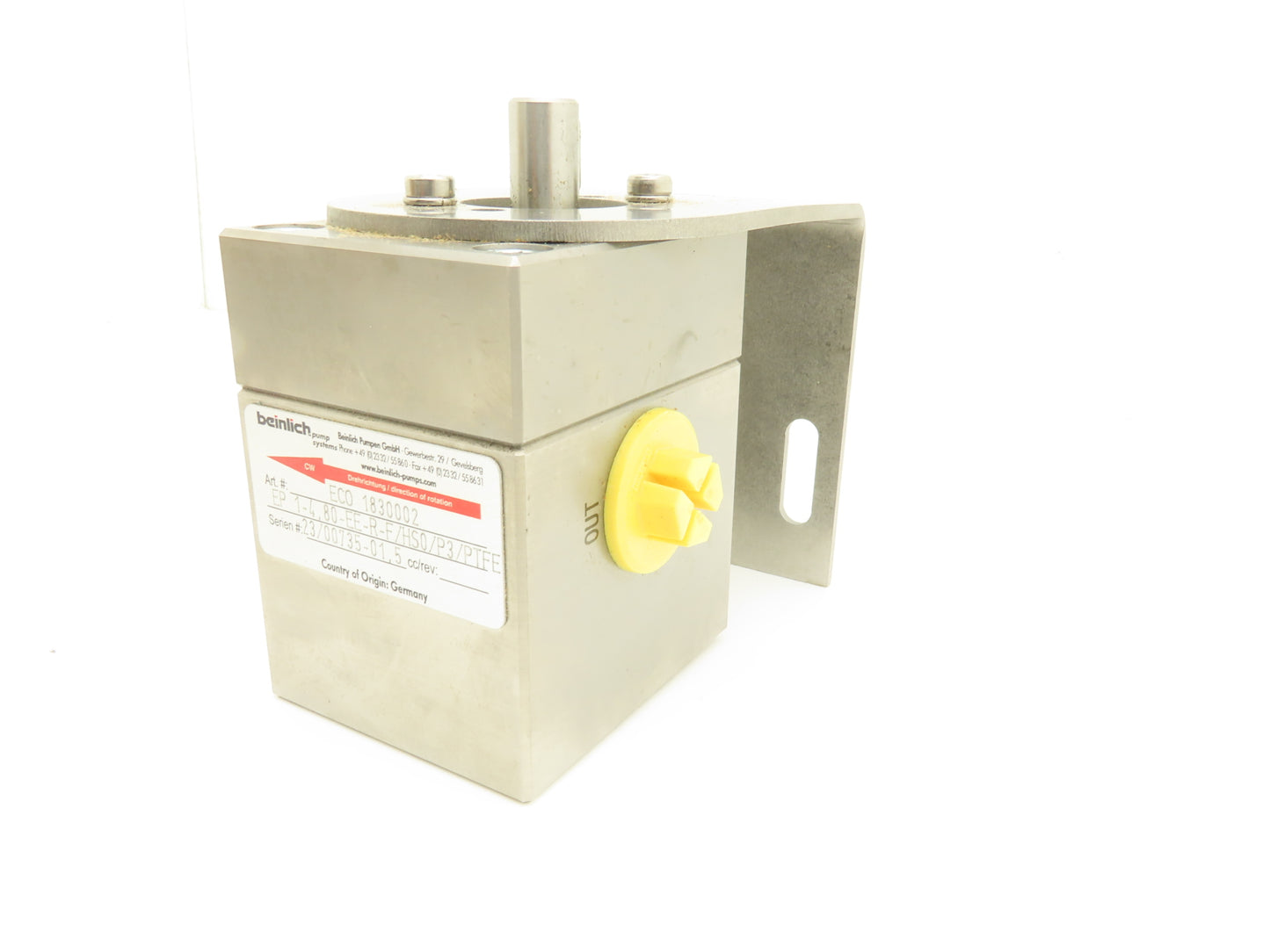 Ransburg A14180-00 Beinlich Dosing Pump EP 1-4.80-EE-R-F/HS0/P3/PTFE ECO 1830002