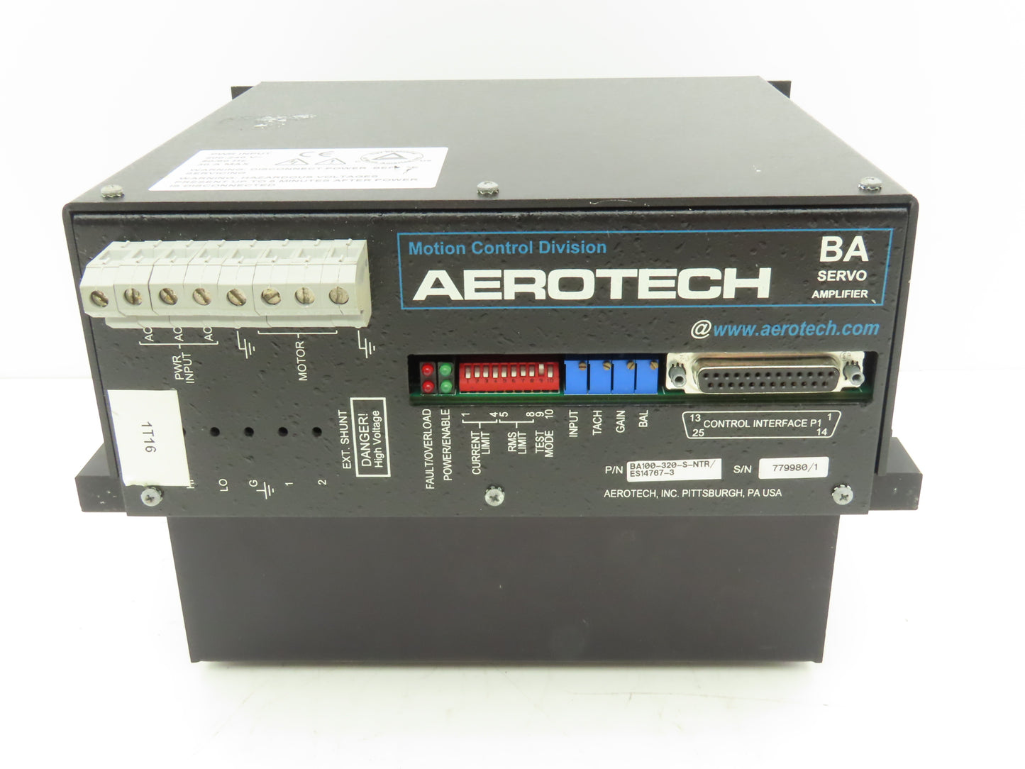 Aerotech BA100-320-S-NTR Servo Amplifier Drive Controller 200-240V 50/60Hz 30A