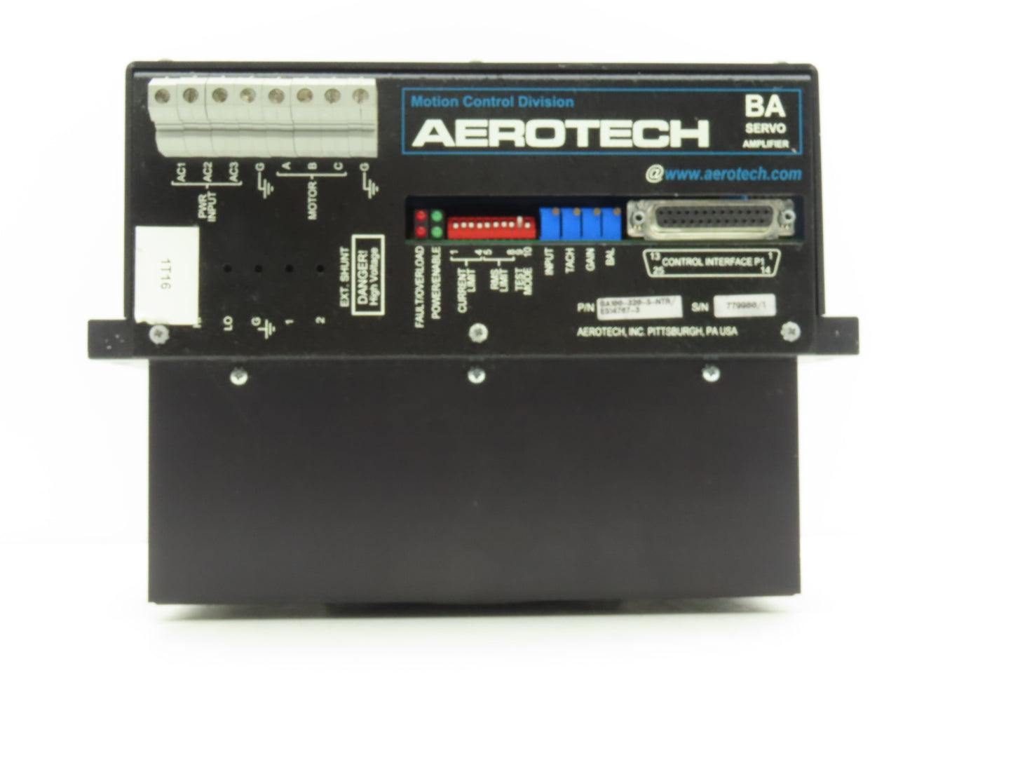 Aerotech BA100-320-S-NTR Servo Amplifier Drive Controller 200-240V 50/60Hz 30A