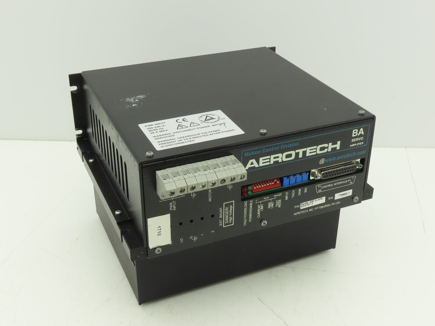 Aerotech BA100-320-S-NTR Servo Amplifier Drive Controller 200-240V 50/60Hz 30A