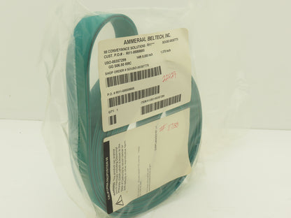 Ammeraal Beltech GG S06.50 RRC Green Conveyor Belt 1-3/8"W x 14' 8" Endless XNBR