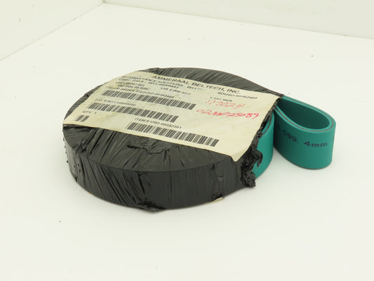 Ammeraal Beltech GG S06.50 RRC Green Conveyor Belt 1.252"W x 13' 5" Endless XNBR