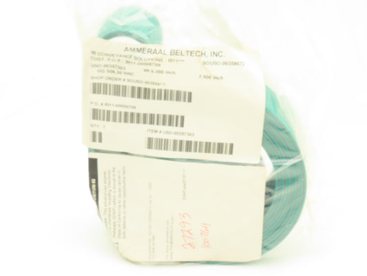 Ammeraal Beltech GG S06.50 RRC Green Conveyor Belt 2.5"W x 9' 6" Endless XNBR