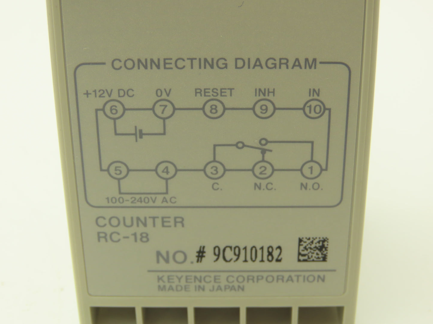 Keyence RC-18 Digital Preset Counter 4-Digit LED 100-240VAC