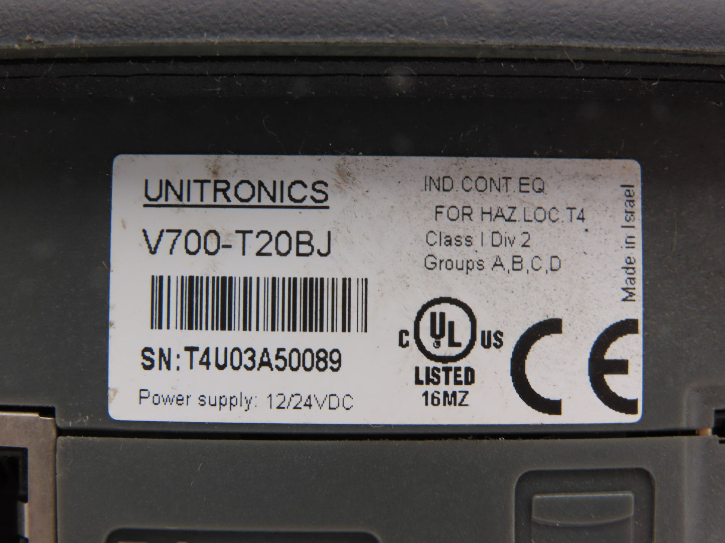 Unitronics V700T20BJ Display 7" HMI PLC Controller Module 24VDC