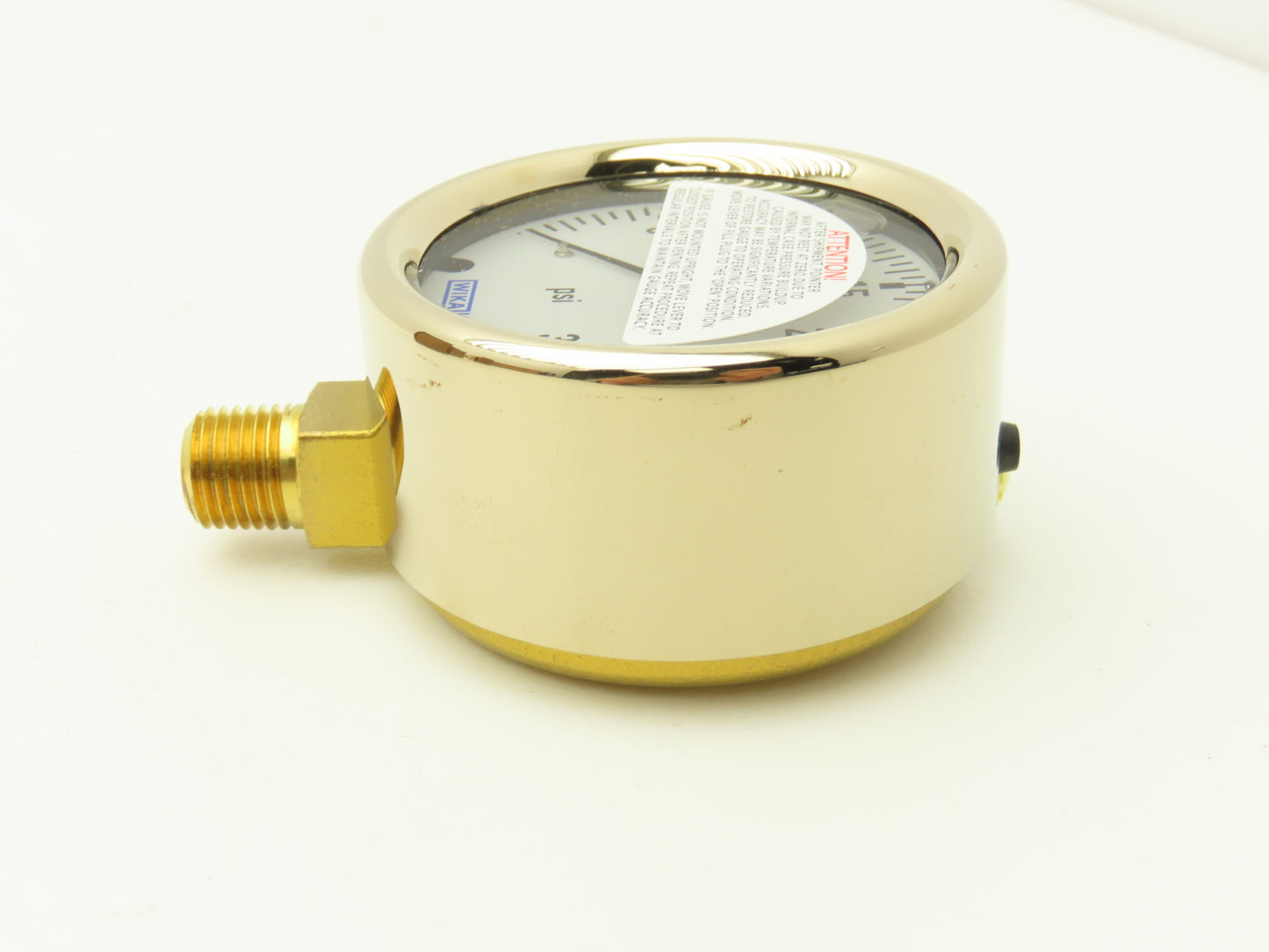 Wika 9310681 Liquid Filled Brass Pressure Gauge 0-30PSI 1/4"NPT  Lot of 3