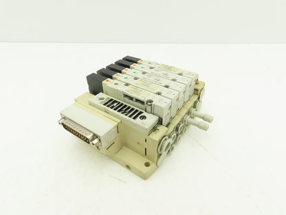 SMC SS5V2-05D Pneumatic Solenoid Valve 5-Station Manifold SV2200-5FU Valves