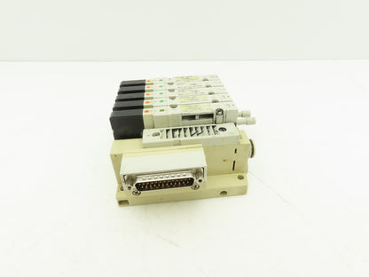 SMC SS5V2-05D Pneumatic Solenoid Valve 5-Station Manifold SV2200-5FU Valves