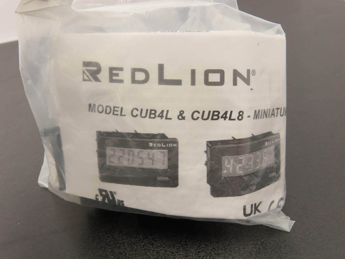 Red Lion CUB4L000  LCD 6-Digit Mini Counter Panel Meter  *No Mount Bracket