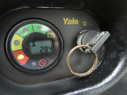 Yale MSW025 Walk Behind Pallet Lift Truck 2500lbs 24V Straddle Stacker 284H 2015