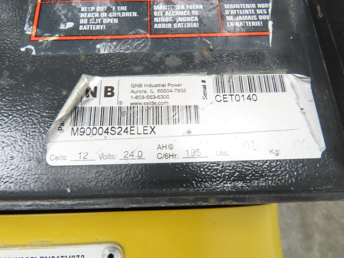 Yale MSW025 Walk Behind Pallet Lift Truck 2500lbs 24V Straddle Stacker 284H 2015