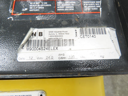 Yale MSW025 Walk Behind Pallet Lift Truck 2500lbs 24V Straddle Stacker 284H 2015