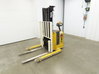Yale MSW025 Walk Behind Pallet Lift Truck 2500lbs 24V Straddle Stacker 284H 2015