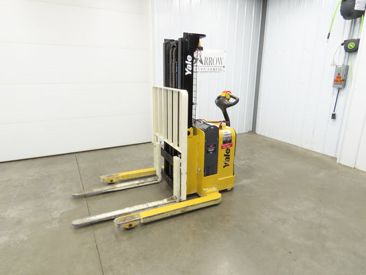 Yale MSW025 Walk Behind Pallet Lift Truck 2500lbs 24V Straddle Stacker 284H 2015