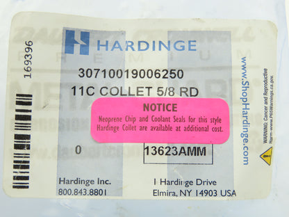 Hardinge 11C Collet 5/8" RD Round Smooth Bore 30710019006250