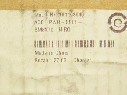 Schmersal ACC-PWR-EBLT-BM8X70-NIRO 8mm Eyebolt & Nut M8x1.25 Thread  Lot of 27
