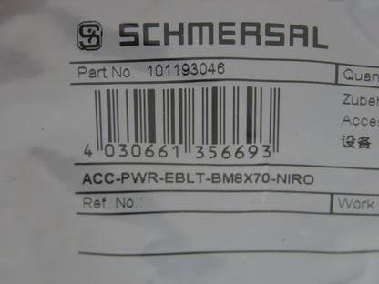 Schmersal ACC-PWR-EBLT-BM8X70-NIRO 8mm Eyebolt & Nut M8x1.25 Thread  Lot of 27