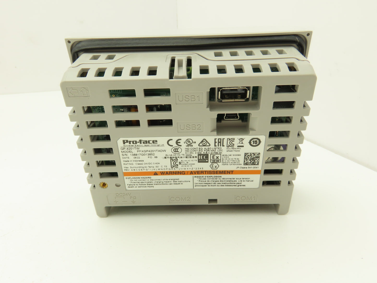 Schneider Pro-Face PFXGP4201TADW Touch Screen Operator Panel Rev H1 GP-4201TW