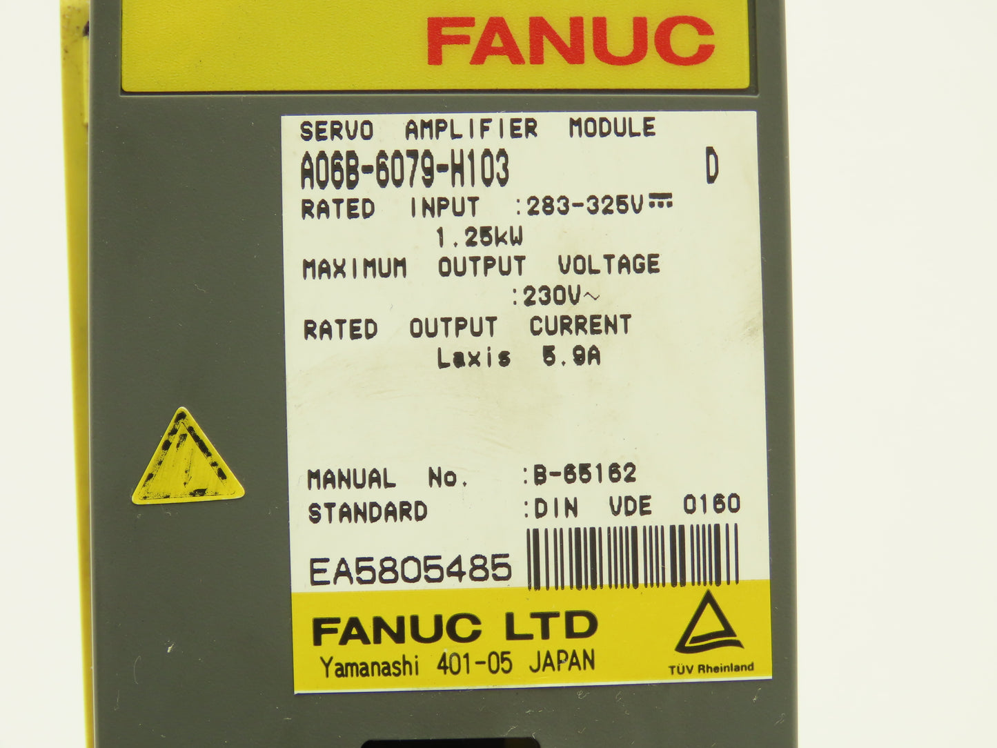 Fanuc A06B-6079-H103 Servo Amplifier Module 1.25kW 230V 5.9A- READ