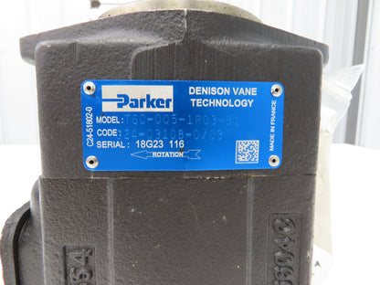 Parker T6C-005-1R03-B1 Hydraulic Vane Pump 12.7 GPM @2800 RPM 4000 PSI SAE B CW
