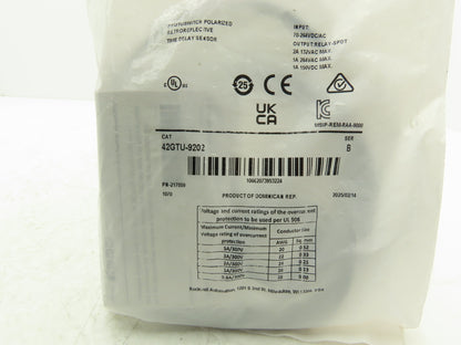 Allen Bradley 42GTU-9202 Photoswitch Photoelectric Sensor Polarized Retro Ser B