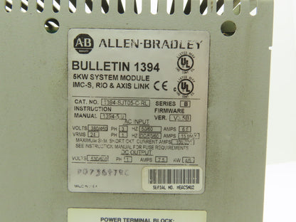Allen Bradley 1394-SJT05-C-RL Digital Servo 5kW System Module 460V Ser B READ