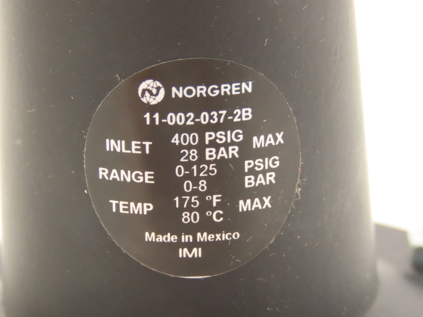 Norgren 11-002-037-2B Pneumatic Pressure Regulator Range 0-125PSI 400PSI Max