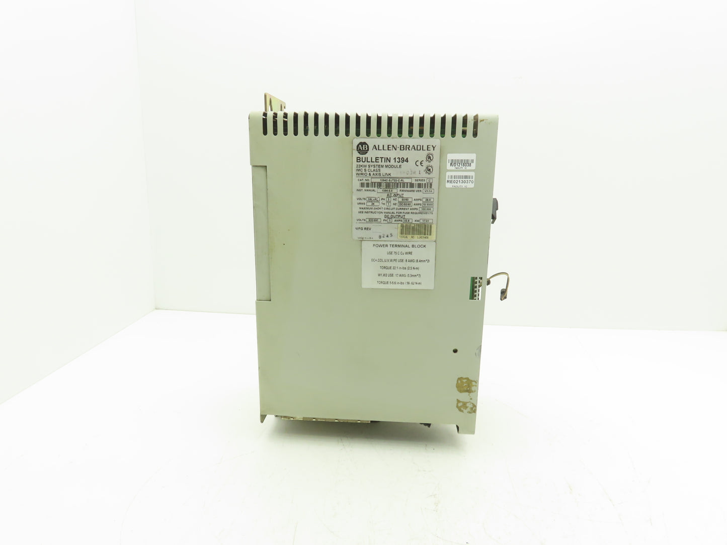 Allen Bradley 1394C-SJT22-C-RL Digital Servo 22kW System Module 460V Ser C READ