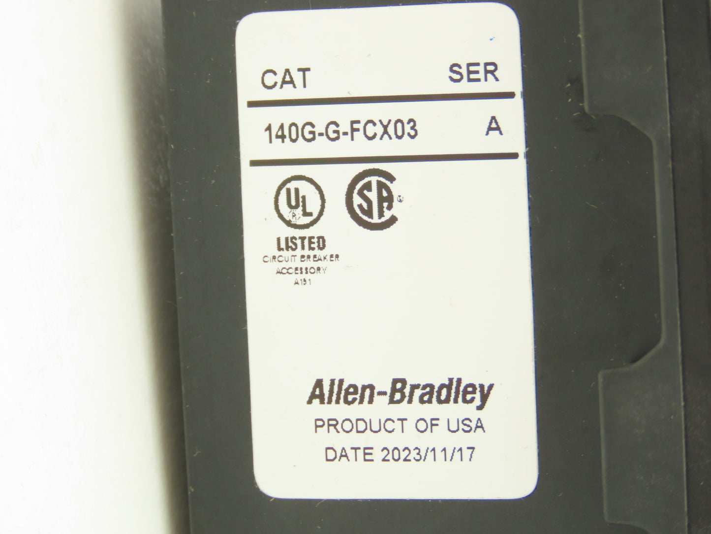 Allen Bradley 140G-G-FCX03 125A Disconnect Switch Enclosure Handle Kit 3' Cable