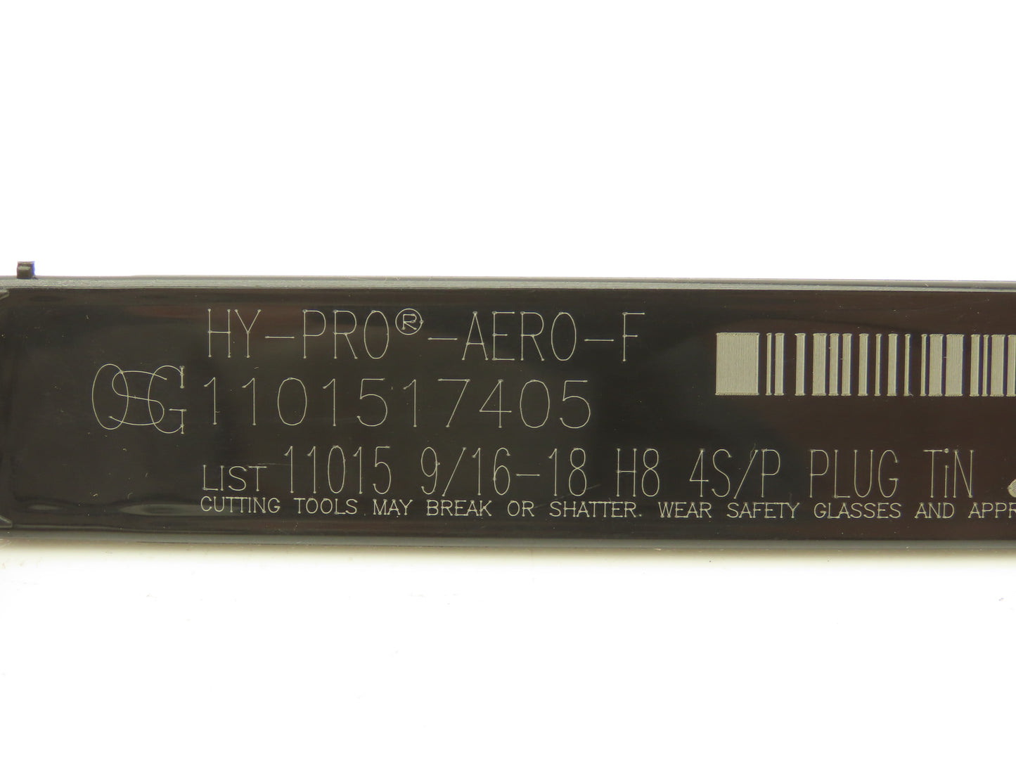 Hy-Pro Aero-F 1101517405 4-Flute Spiral Point Tap 9/16"-18 UNF H8 4S/P Plug TiN