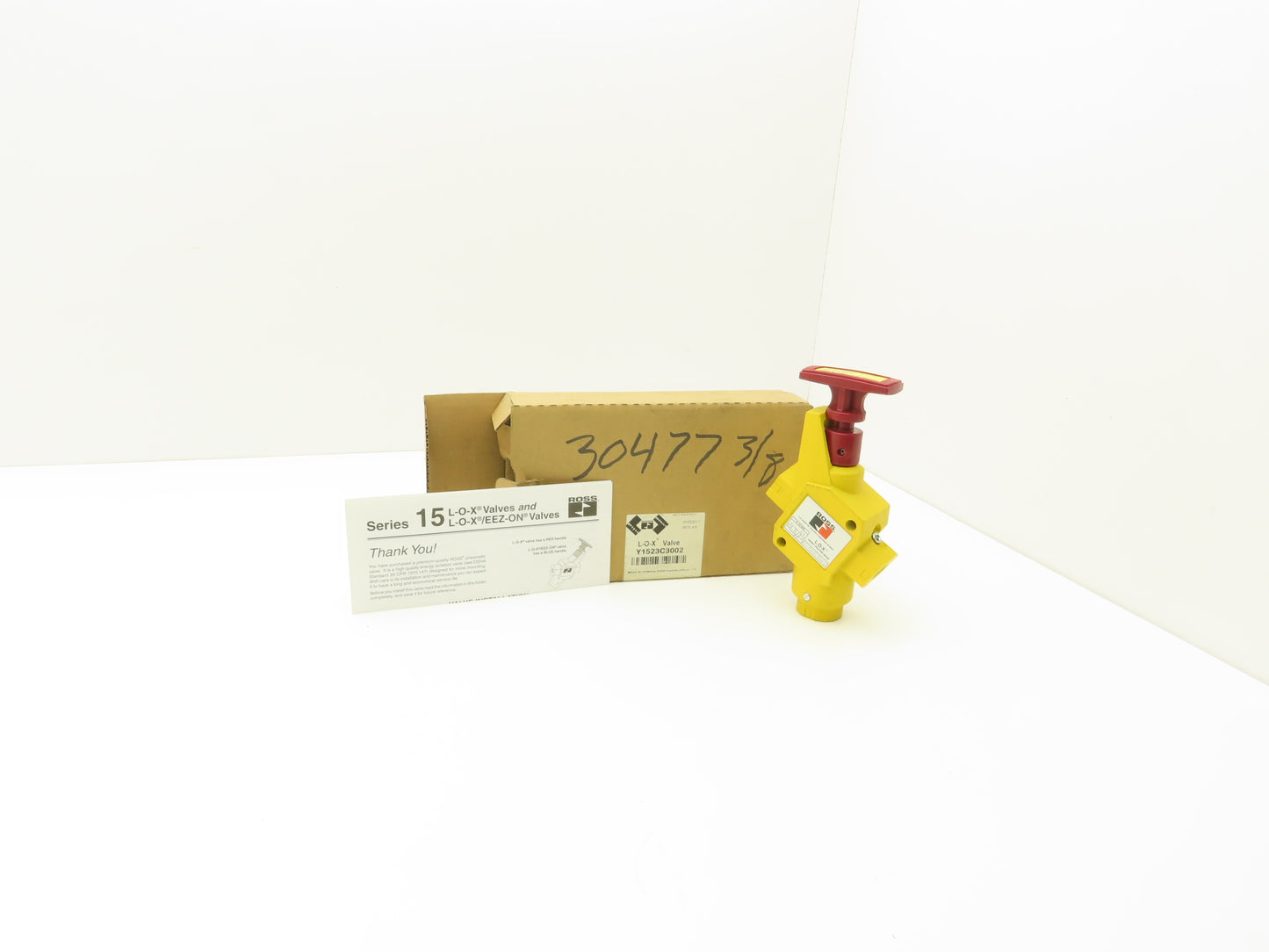 Ross Y1523C3002 Pneumatic L-O-X Lock Out Valve 20 Bar 3/8" FNPT 3/4" NPT Exhaust