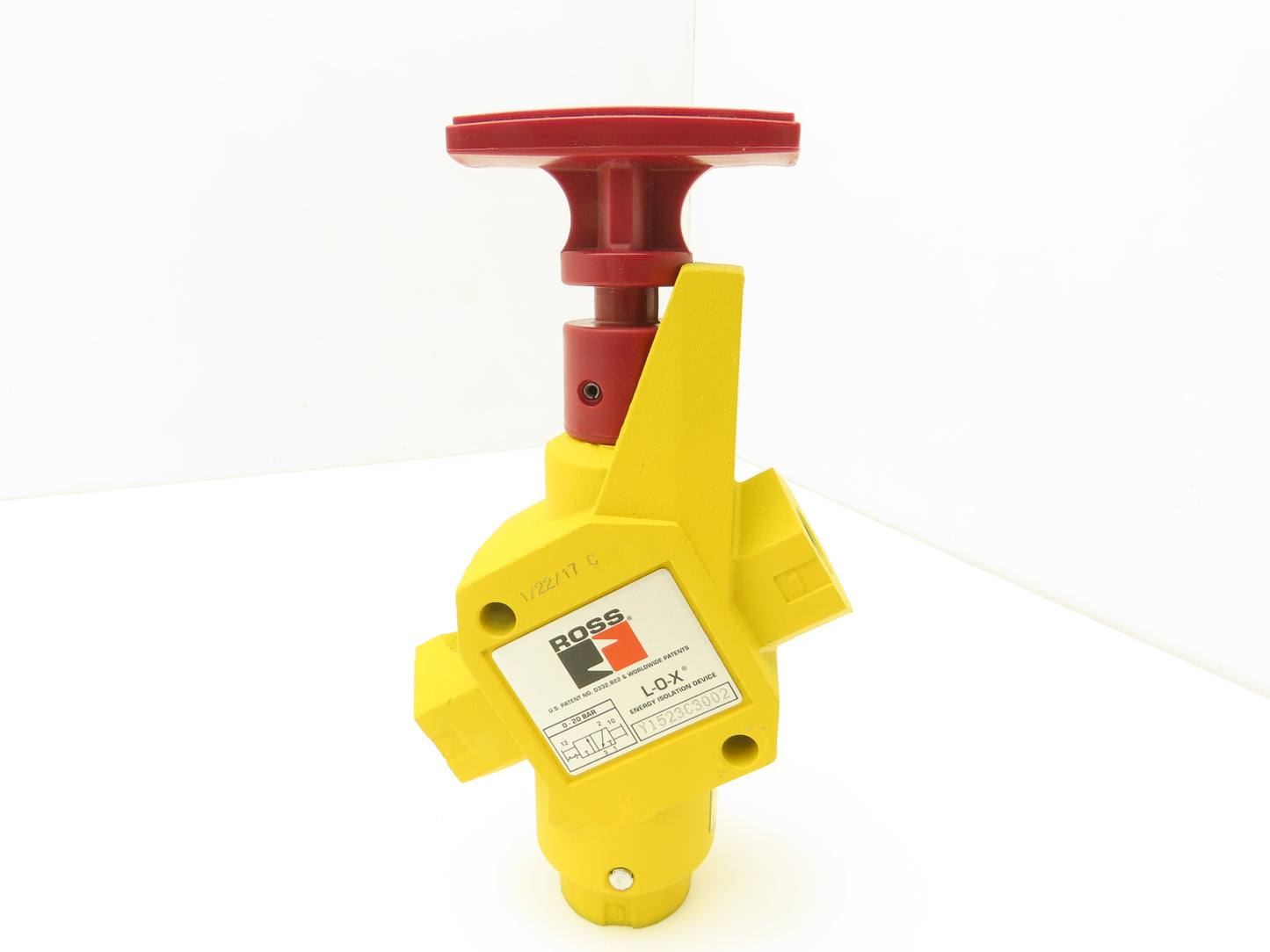 Ross Y1523C3002 Pneumatic L-O-X Lock Out Valve 20 Bar 3/8" FNPT 3/4" NPT Exhaust