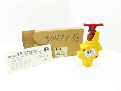 Ross Y1523C3002 Pneumatic L-O-X Lock Out Valve 20 Bar 3/8" FNPT 3/4" NPT Exhaust
