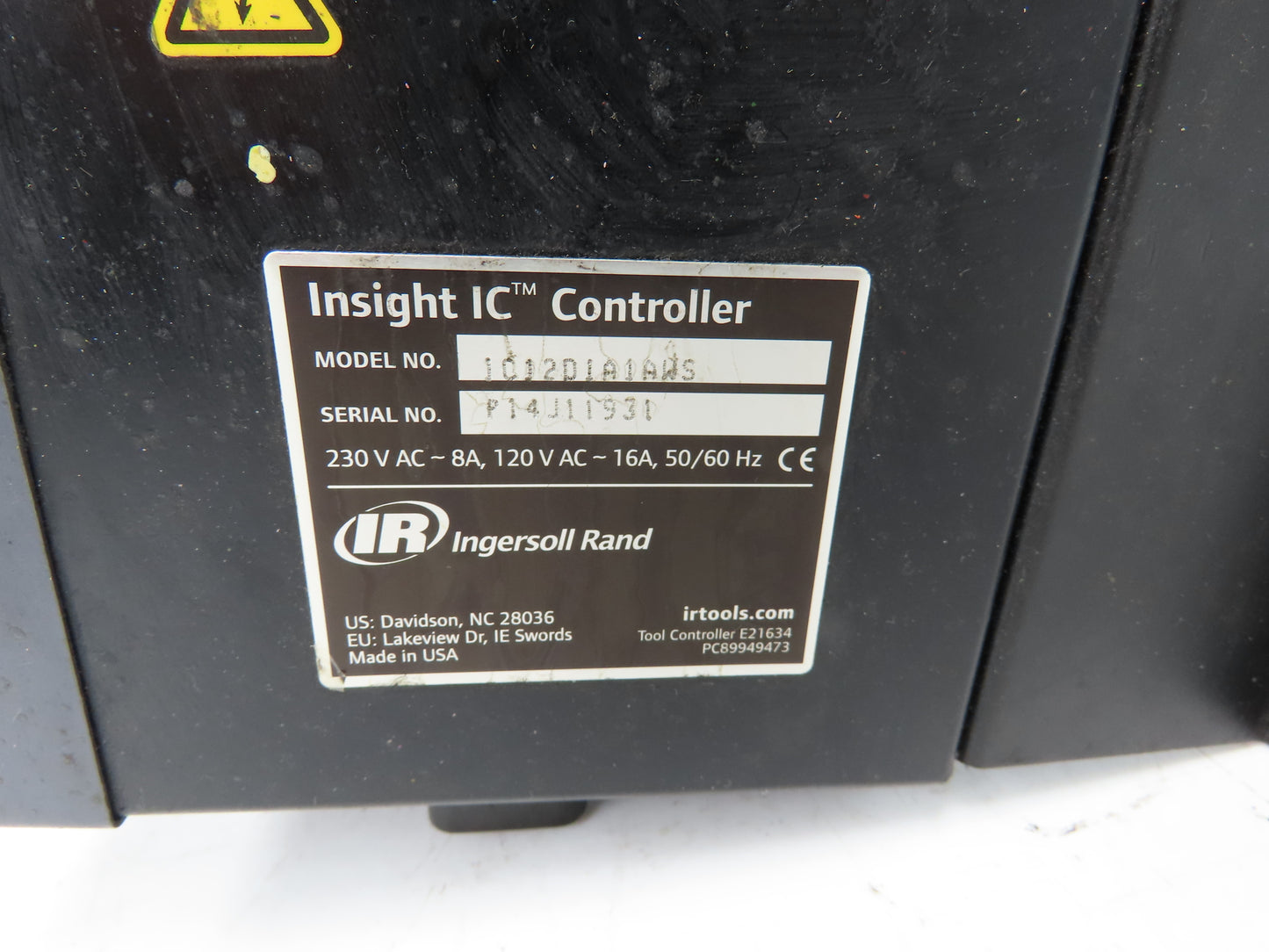 Ingersoll Rand IC12D1A1AWS Insight IC Nutrunner Tool Controller 120VAC 8A