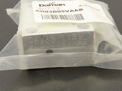 Daman AD03D05VAAB Aluminum Valve Manifold Block D03/D05 W O-Rings & Allen Bolts