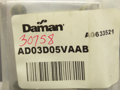 Daman AD03D05VAAB Aluminum Valve Manifold Block D03/D05 W O-Rings & Allen Bolts