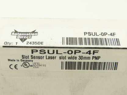 Automation Direct PSUL-OP-4F Photoelectric Fork Sensor U-Frame 30mm Width Slot