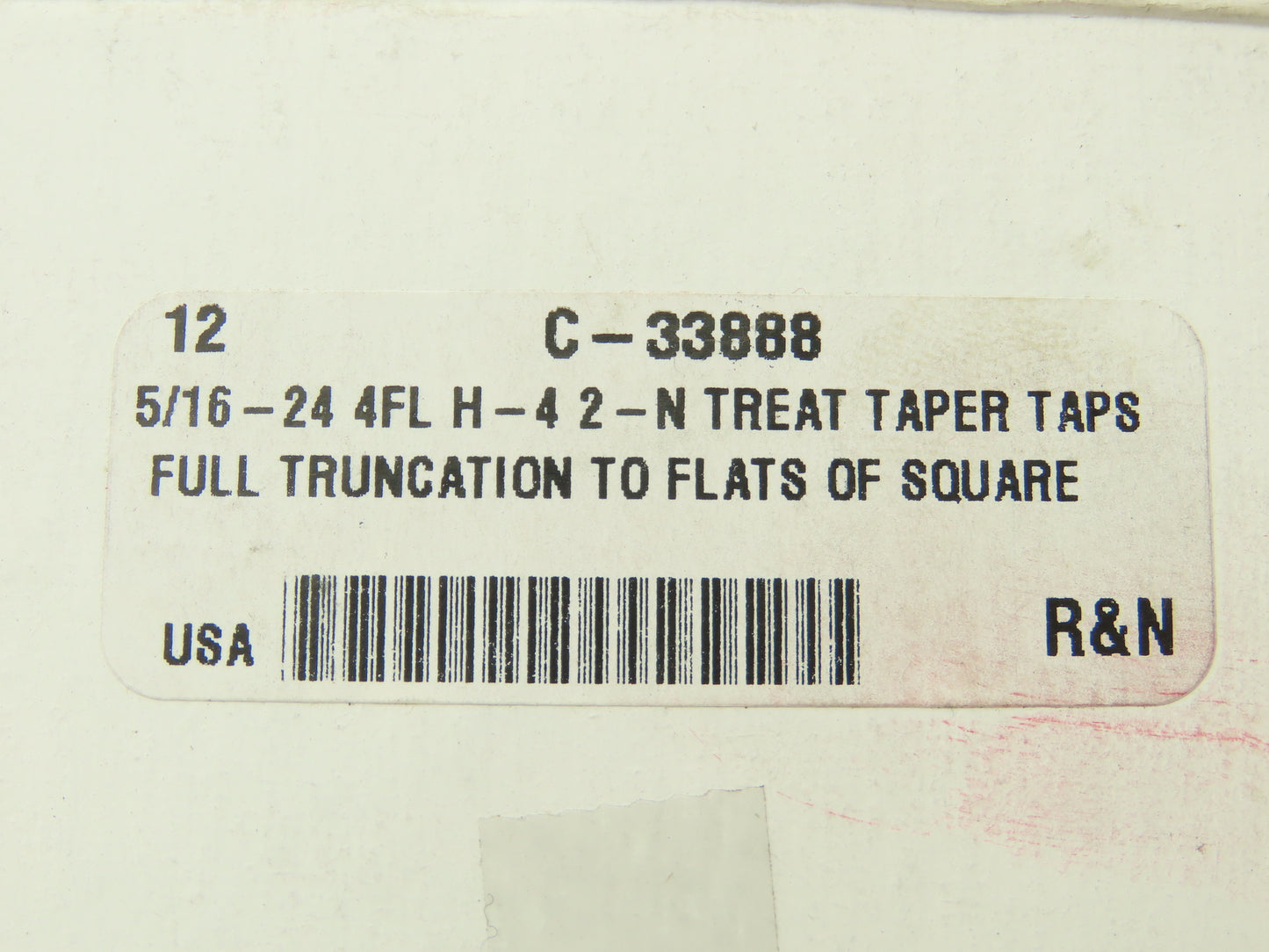 R&N Taps C-33888 4-Flute Taper Plug Tap 5/16"-24 NF H4 RH  Box of 12