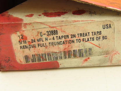 R&N Taps C-33888 4-Flute Taper Plug Tap 5/16"-24 NF H4 RH  Box of 12