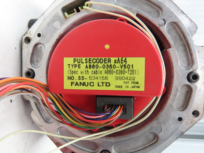 Fanuc A06B-0153-B675-R AC Servo Motor 4.4Kw 168V 3000RPM Encoder A8600360V501