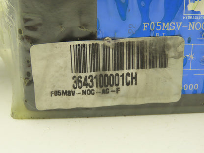 Continental Hydraulics F05MSV-NOC-AC-F Hydraulic Flow Control Valve Modular