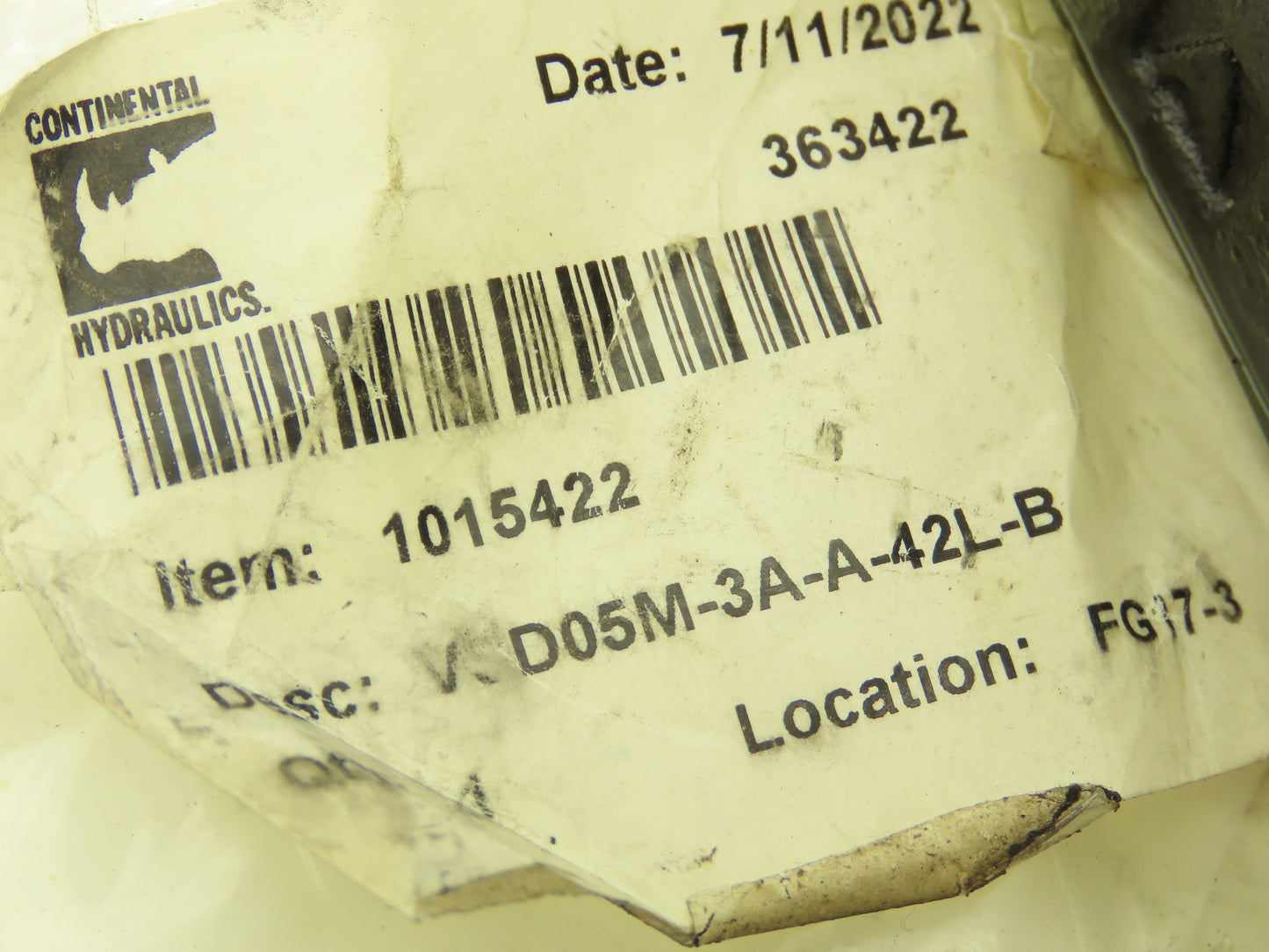 Continental VSD05M-3A-A-42L-B Hydraulic Directional Control Solenoid Valve