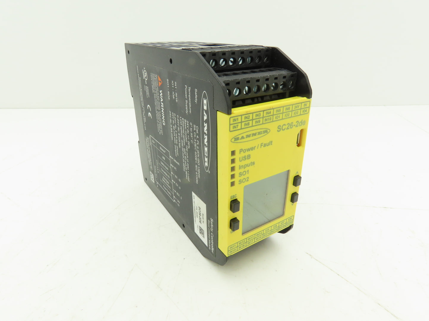 Banner SC26-2DE Non-Expandable Safety Controller Base Module 24VDC w/LCD Display