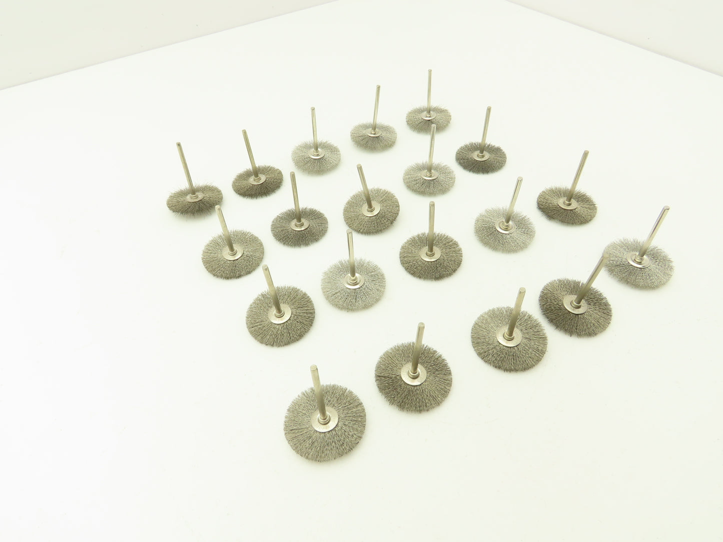 1-1/2" Crimp Wire Stainless Fine Brush Wheel 1/8" Shank Drill  Lot of 20