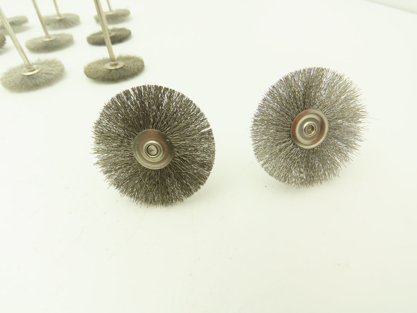 1-1/2" Crimp Wire Stainless Fine Brush Wheel 1/8" Shank Drill  Lot of 20