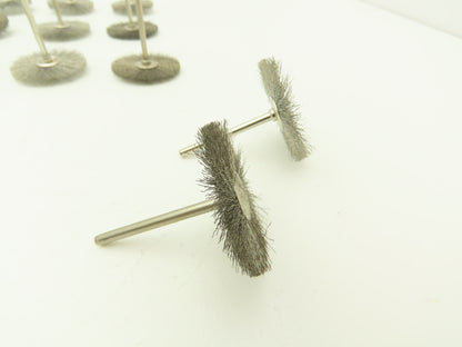 1-1/2" Crimp Wire Stainless Fine Brush Wheel 1/8" Shank Drill  Lot of 20