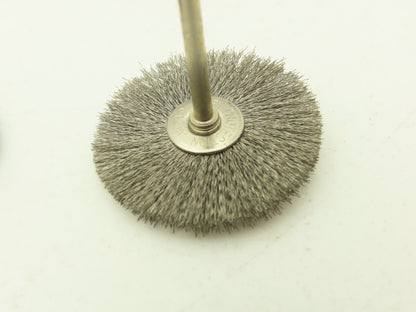 1-1/2" Crimp Wire Stainless Fine Brush Wheel 1/8" Shank Drill  Lot of 20